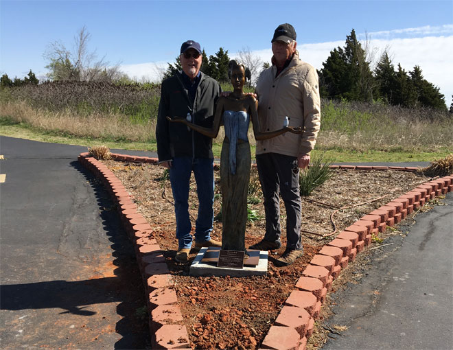 David and Rowell Sargeant, co-owner of 'Reverence' with the City of Edmond, 2021